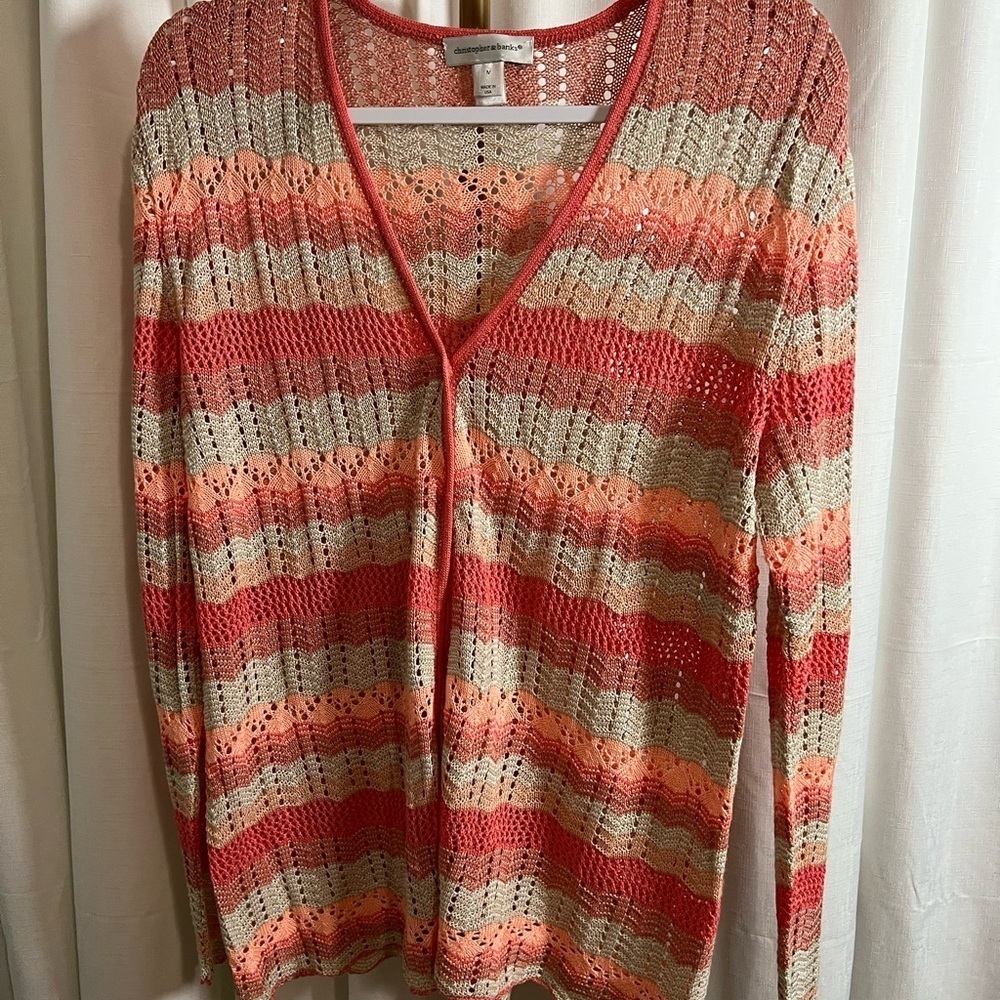 Christopher & Banks Colorful Knit Cardigan